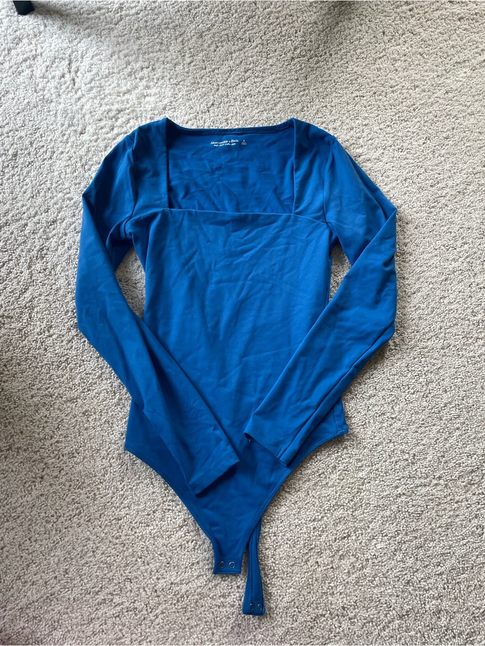 Abercrombie & Fitch Royal Blue Long Sleeve Square Neck Bodysuit